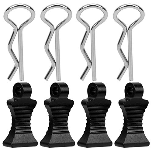 Aluminium Aluminium-Legierung R-Typ-Kleber Clips-Kanten Stift Kiefer für RC-Auto, Exquisite Herstellung 1/8 Modell von Autos (BLACK) von Alomejor