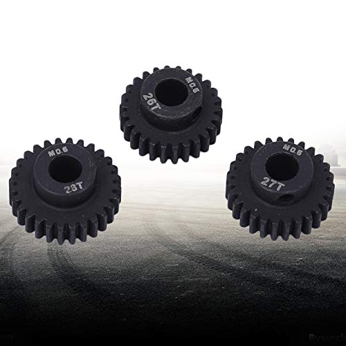 Chromstahlritzel für RC-Auto mit 17T-28T-Zähnen, Ideale Ersatzausrüstung für Motormodul 1/10 1/8 Offroad-Enthusiasten (26~28T) von Alomejor