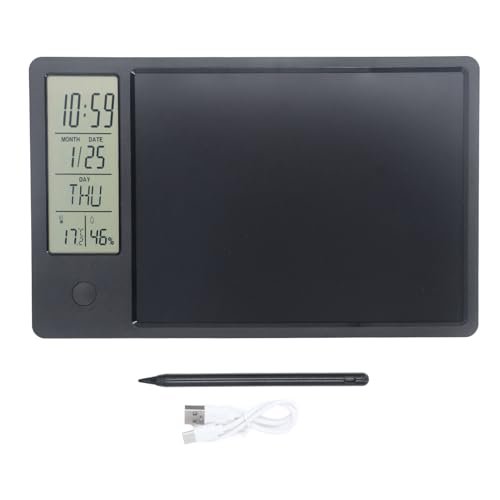 Elektronisches Kalender-Schreibbrett mit Notizblock, LCD-Display, Papiersparend, Multifunktionales, Leichtes Digitales Tablet für das Büro (Black) von Alomejor