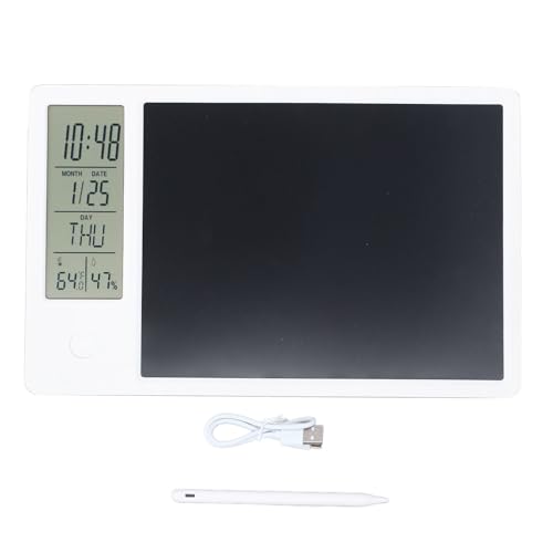 Elektronisches Kalender-Schreibbrett mit Notizblock, LCD-Display, Papiersparend, Multifunktionales, Leichtes Digitales Tablet für das Büro (White) von Alomejor