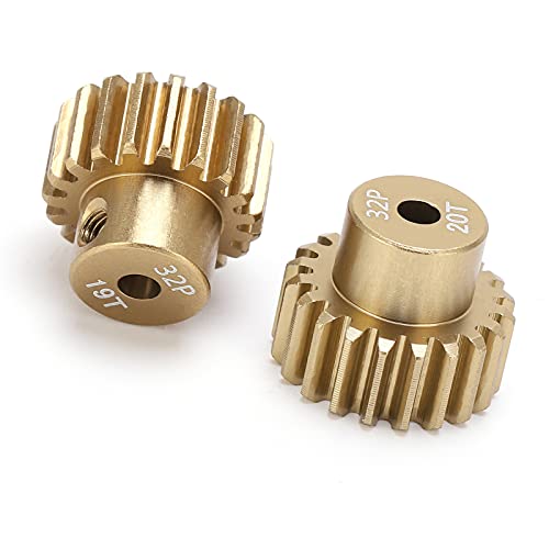 Exquisites Motor -Zahnradkit für 1/10 RC -Modell Auto, Langzeit 32p Rollen Tandwiel Set aus Aluminiumlegierung (19-20T) von Alomejor