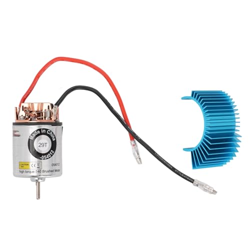 Gebürstete Motor, Edelstahl und Kupfer 1:10 RC -Autoersatz 540 RC Gebürsteten Motor (29T) von Alomejor