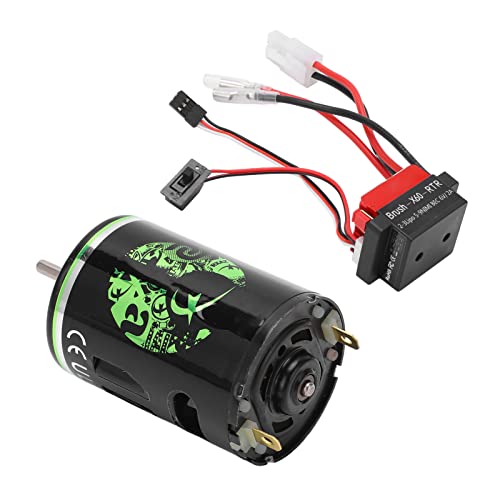Gebürsteten Motor 540 Hochtorsion Niedriger Rausch Dual Betriebsmodus Niedriger Spannungsschutz 360A ESC für 1/10 RV Short LKW -Klettern, IronplasticCopper (20T) von Alomejor