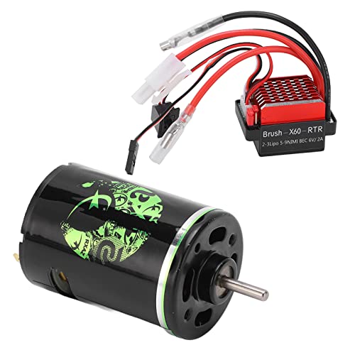 Gebürsteten Motor 540 Hochtorsion Niedriger Rausch Dual Betriebsmodus Niedriger Spannungsschutz 360A ESC für 1/10 RV Short LKW -Klettern, IronplasticCopper (27T) von Alomejor