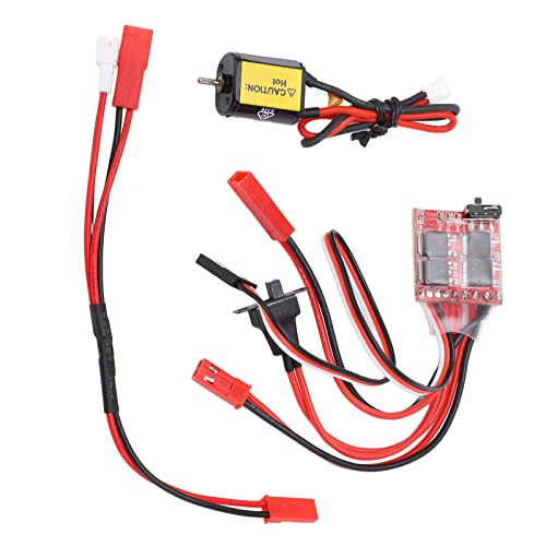 Gebürsteten Motor mit Hohem Drehmoment 88T mit 30A ESC, Leistungsstarkes Upgrade für die Leistung für 1/24 RC Crawler Car, in Kupfer und Kunststoff Gebürsteten Motor mit Hohem Drehmoment 88T mit 30A ESC, Leistungsstarkes Upgrade für die Leistung für 1/24 RC Crawler Car, in Kupfer und Kunststoff von Alomejor
