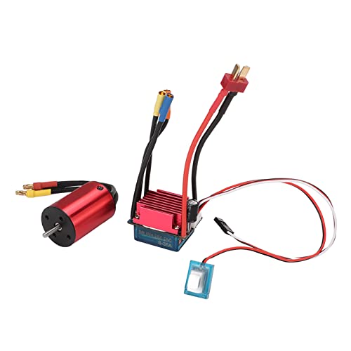 Hochtorsion 2838 3200 KV Bürstenloser Motor Set für 1/14 1/16 RC -Autos, Wasserdichtes Haltbarer RC -Binsel Motor 35A ESC Zubehör, Rote Aluminiumlegierung Hochtorsion 2838 3200 KV Bürstenloser Motor Set für 1/14 1/16 RC -Autos, Wasserdichtes Haltbarer RC -Binsel Motor 35A ESC Zubehör, Rote Aluminiumlegierung von Alomejor