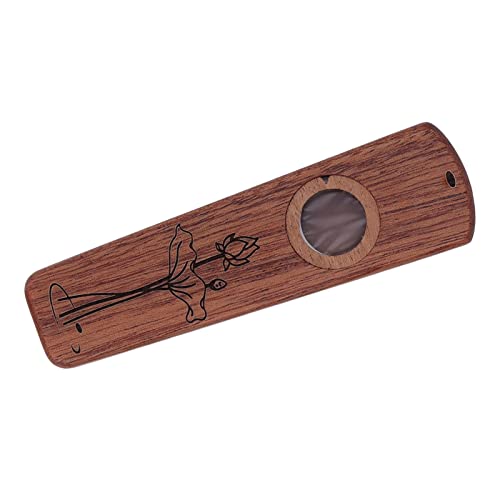 Holz Kazoo Flöte Holzspiel Gitarre Ukulele Begleitung Mundharmonika Membran Blasinstrument (Ebenholz) von Alomejor