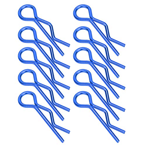 Kleine und Leichte Schalen -RC -Clips für 1/5 1/6/8/10 RC Auto, 10 PCs 7 Mm Shell Pins Clips für Einfache Installation und Verwendung (BLUE) von Alomejor
