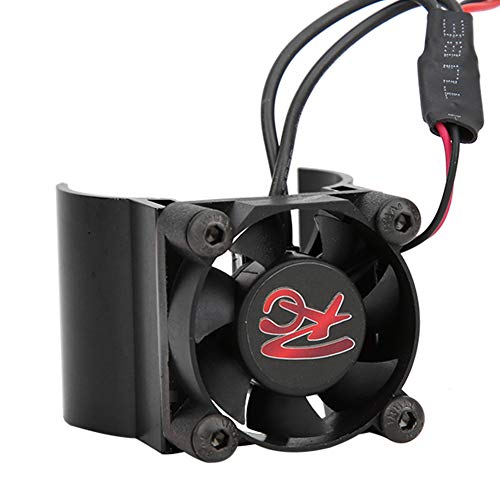 Legierung Aluminium 540/545/550 Motorkühlkörper mit Einzelkühlventilator für 1/10 RC -Hobby -Modellauto, Rot, Hohe Thermische Leitfähigkeit, Geeignet für WltoyShimoto (BLACK) von Alomejor