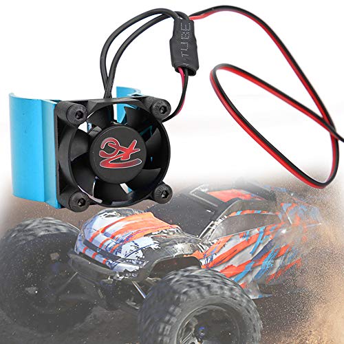 Legierung Aluminium 540/545/550 Motorkühlkörper mit Einzelkühlventilator für 1/10 RC -Hobby -Modellauto, Rot, Hohe Thermische Leitfähigkeit, Geeignet für WltoyShimoto (BLUE) von Alomejor