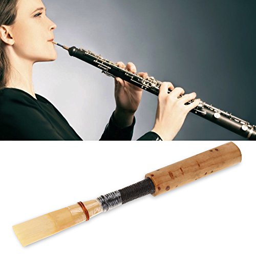 Oboen Reed, Bambus Rohre für Oboe Oboenrohre mit Transparenter Schlauchhülle für Instrumente Ersatz Zubehör(1pc) von Alomejor