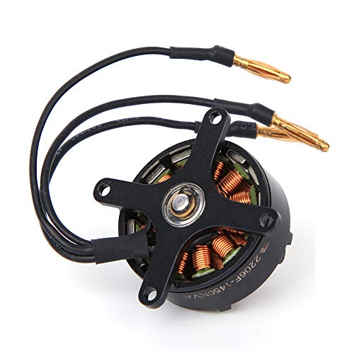 RC 1450KV Metall Black Bürstenloser Motor mit Geringem Stromverbrauch für Radiolink A560 Fester Flügel (BLACK) von Alomejor