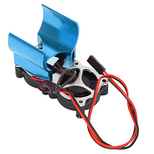 RC Aluminiumlegierungsmotor -Kühlflansch mit Doppelventilatoren für HPIHspaxial 1/10 RC -Auto, Hoher Effizienzkühler für Enthusiasten, Rot (BLUE) von Alomejor