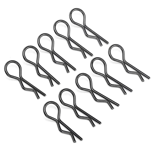 RC -Autoschalen -Clips Set, aus Hochwertigem Metall, Haarnadeldesign, Einfach zu Bedienen, Kompatibel für 1/5 1/6 /8/10 RC Auto (BLACK) von Alomejor