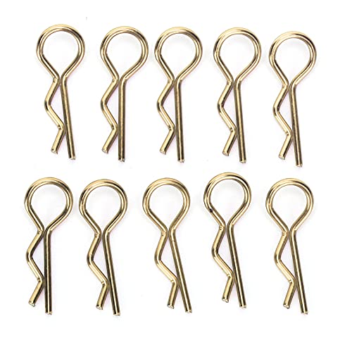 RC -Autoschalen -Clips Set, aus Hochwertigem Metall, Haarnadeldesign, Einfach zu Bedienen, Kompatibel für 1/5 1/6 /8/10 RC Auto (GOLD) von Alomejor