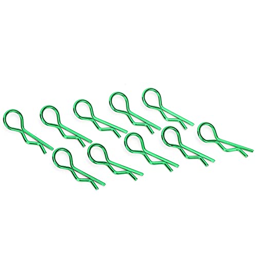 RC -Autoschalen -Clips Set, aus Hochwertigem Metall, Haarnadeldesign, Einfach zu Bedienen, Kompatibel für 1/5 1/6 /8/10 RC Auto (GREEN) von Alomejor