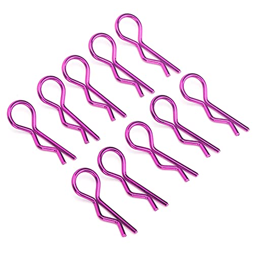 RC -Autoschalen -Clips Set, aus Hochwertigem Metall, Haarnadeldesign, Einfach zu Bedienen, Kompatibel für 1/5 1/6 /8/10 RC Auto (PURPLE) von Alomejor