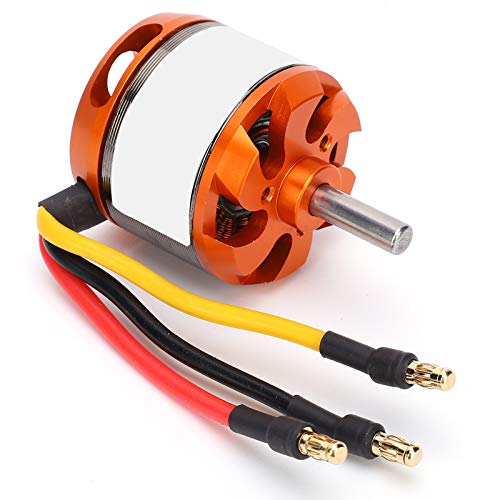 RC Bürstenloser Motorrad-Metall-Ersatzzubehör für RC Fixed Flügelflugzeug Orange + Silber D3536-5-1450KV für Enthusiasten (1250KV) von Alomejor