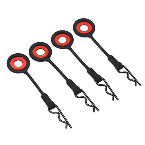 RC -Körperclips RC Rosa der Langlebigen Universellen Zurückhaltung für das Automodell 1/10, Einfach zu Installieren für Autoamateure - 4pcs Axial Scx10, D90 (BLACK) von Alomejor