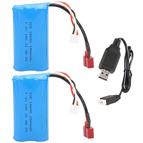 RC Lipo Akku 7,4V 1500mAh 15C RC Auto Boot Lithium Akku mit Ladekabel RC -Automodellzubehör RC Lipo Akku 7,4V 1500mAh 15C RC Auto Boot Lithium Akku mit Ladekabel RC -Automodellzubehör von Alomejor