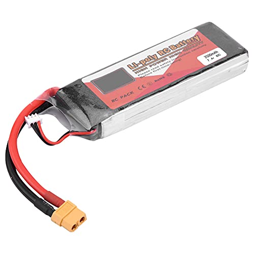 RC Lipo -Batterie 5000mah 4500mah Lange Zykluslebensdauer mit Stecker für RC -Auto Flugzeug Bootsliebhaber (7,4 V 3500mah 60c XT60) von Alomejor