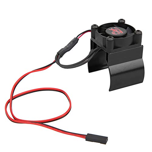 RC -Motor mit Lüfterkühlkopf für 1/10 RC -Modellauto, Schwarze, Starke Kompatibilität mit HSPHPI/, Lichtdesign (BLACK) von Alomejor