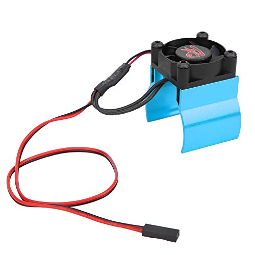 RC -Motor mit Lüfterkühlkopf für 1/10 RC -Modellauto, Schwarze, Starke Kompatibilität mit HSPHPI/, Lichtdesign (BLUE) von Alomejor