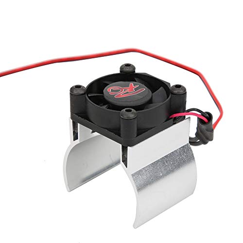 RC -Motor mit Lüfterkühlkopf für 1/10 RC -Modellauto, Schwarze, Starke Kompatibilität mit HSPHPI/, Lichtdesign (SILVER) von Alomejor