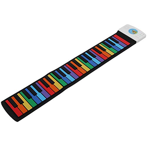 Roll-Up-Klavier mit 49 Tasten, 49 Roll-Up-Klavier-Tastaturen, Roll-Up-Klavier-Tastatur, Hand-Roll-Klavier, Pädagogisches Klavier-Keyboard, Musiktraining, Roll-Up-Klavier für von Alomejor