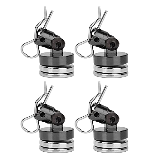 SCX10 HSP 1/10 RC Car Magnetic Stealt 4PCS -Säule mit Schlitz, Letztes Handwerk, Leicht und Leicht zu Arift, Perfekt für RC -Autos Entusiasts, Metal PurpleBlueOrangeBlack (BLACK) von Alomejor