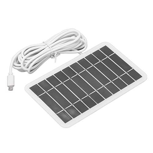 Solarpanel-Ladegerät 2W 5V Solar Power Bank Externer Akku für Smartphones, Tablets und Wandern, Camping von Alomejor