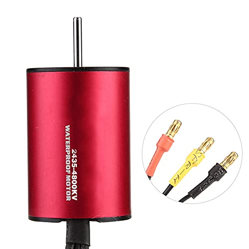 Stabiler Hochgeschwindigkeits -4800KV RC -sensorloser Motor für 1/16 1/18 Bürstenloser Modellauto, Großartiger Wärmewiderstand, für RC Autosmesser (4800KV) von Alomejor