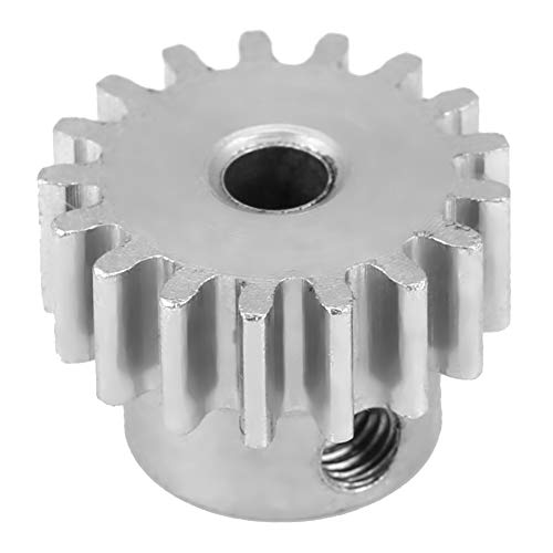 Stahlmotorritzel 17T 0.8 Modul für Himoto E10MTL / E10MT / E10BP 1/10 RC -Auto, Erdbeerstift mit Schraubenloch, RC Im Ausland (11177S Silber) von Alomejor