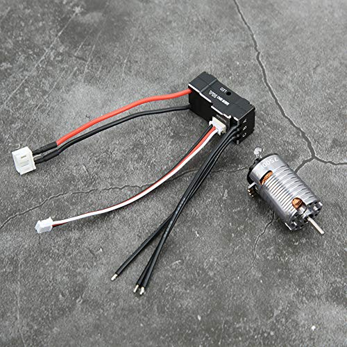 Titanfarbe 7500KV Bürstenloser Motor 18A Black ESC RC Ersatzzubehör für 1/24 1/28/32 RC -Auto, CNC Verarbeitet (Titanfarbe 7500KV) von Alomejor
