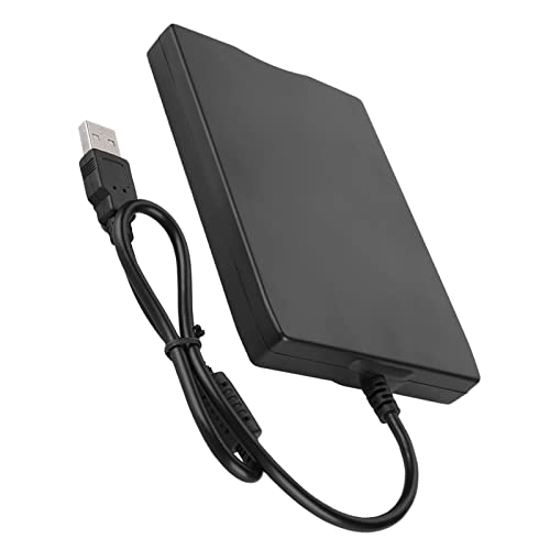 USB-Diskettenlaufwerk 1,44 M für den Allgemeinen Gebrauch, Schwarz, Diskettenlaufwerk, Diskettenlaufwerk, USB-Disketten, USB-Kabel von Alomejor