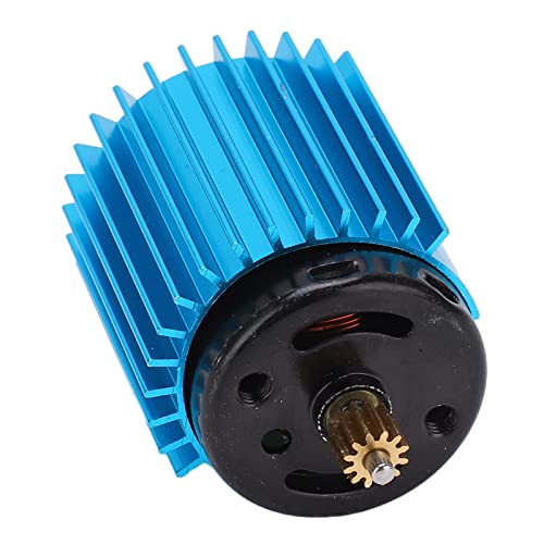 Upgrade Metall 370 Motor für WPL D12 RC -Auto, Einfache Installation für eine Verbesserte Leistung, Zuverlässiger Aluminiumlegierungmaterial (BLUE) von Alomejor