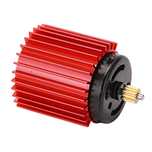 Upgrade Metall 370 Motor für WPL D12 RC -Auto, Einfache Installation für eine Verbesserte Leistung, Zuverlässiger Aluminiumlegierungmaterial (Rot) von Alomejor