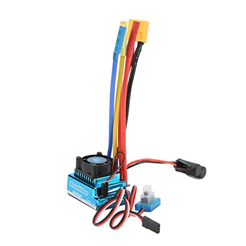 Wasserdicht 120A RC Bürstenloser ESC ohne Programmierbaren Test für 1/10 1/8 RC Auto, 9 -Geschwindigkeitsbeschleunigung, XT60 -Stecker von Alomejor