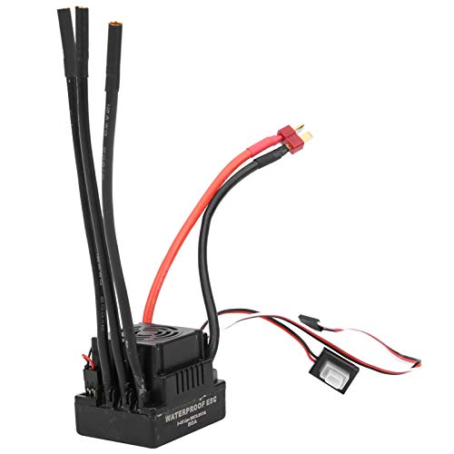 Wasserdichte 80A Bürstenlose ESC Electric SpeedController für 1/8 RC -Auto, Kompatibel mit Sensorlosen Motoren (T-Stecker) von Alomejor