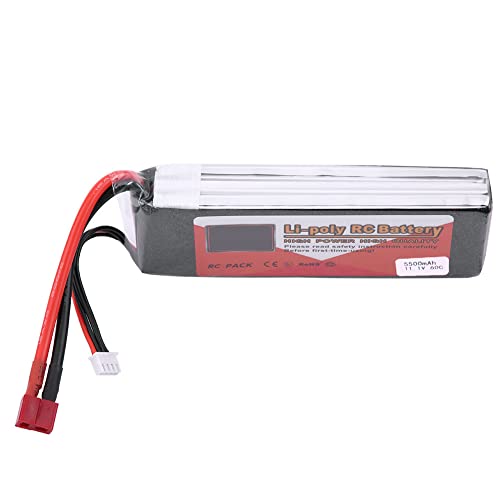 ZOP Power 3s 11.1V 4500mah 5500mah Langkreislebensdauer Lipo -Batterie für RC -Auto RC Flugzeug ohne Korrosives Gas (11.1V 5500mah 60c t Stecker) von Alomejor