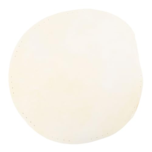 Ziegenhaut -Trommelkopf, Ungestilltes Flaches, Rundes Stück Drum Hautersatz 400 Mm mit Löchern für Bongo, Djembe, Afrikanische Drum Ziegenhaut -Trommelkopf, Ungestilltes Flaches, Rundes Stück Drum Hautersatz 400 Mm mit Löchern für Bongo, Djembe, Afrikanische Drum von Alomejor