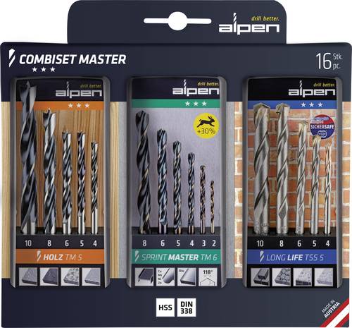 Alpen 0000811003100 Combiset Master Universal-Bohrersortiment Alpen 0000811003100 Combiset Master Universal-Bohrersortiment von Alpen