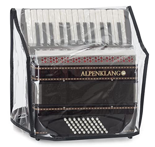 Alpenklang Cover für 48 Bass-Akkordeon - Schutzhülle für Akkordeon - Passend für Akkordeons mit 48 Bässen - Abmessungen (BxTxH): ca. 33 x 22 x 32 cm - aus PVC - Transparent von Alpenklang