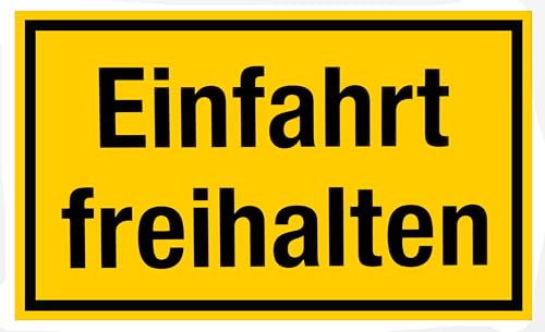 Einfahrt freihalten, gelb-schwarz von Alpertec