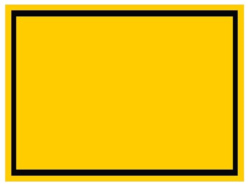 Alpertec Schild, Kunststoff, Plastikschild, SIGNAGE, schlicht, gelb/schwarz von Alpertec