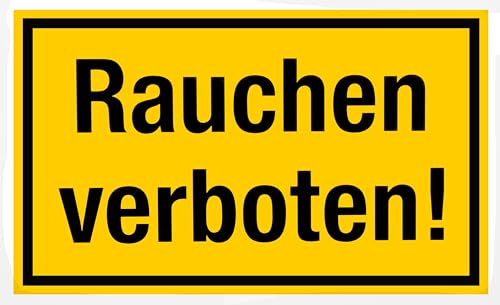 Rauchen verboten, gelb-schwarz von Alpertec