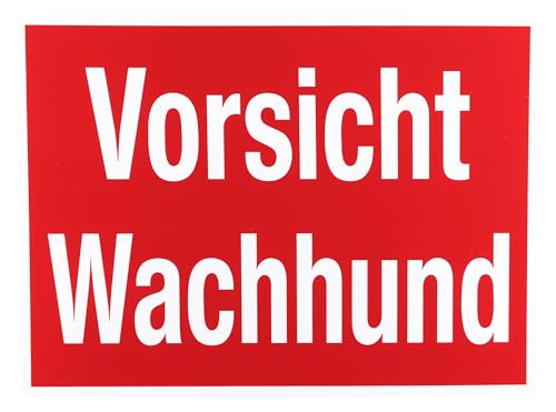 Vorsicht Wachhund, rot-weiss Vorsicht Wachhund, rot-weiss von Alpertec