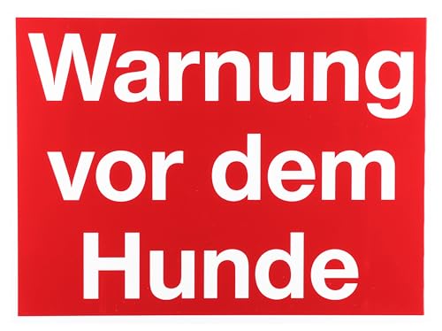 Warnung vor dem Hund, rot-weiss von Alpertec