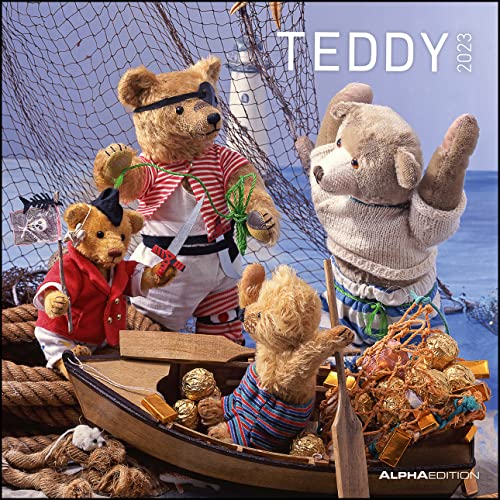 Teddy 2023 - Broschürenkalender 30x30 cm (30x60 geöffnet) - Kalender mit Platz für Notizen - Bildkalender - Wandkalender - mit herausnehmbarem Poster von Alpha / Alpha Edition