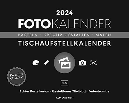 Creative Line Tischaufsteller quer 2024 - Kreativ-Kalender - DIY-Kalender - Kalender zum Basteln - Tischkalender - 20x16 von Alpha Edition